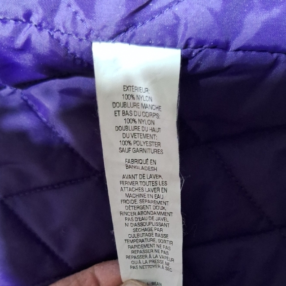 L.L. Bean Women's Deep Purple Hooded Ski Jacket - Picture 5 of 9